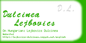 dulcinea lejbovics business card